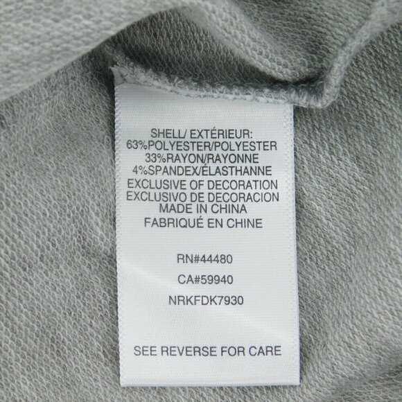 Girls T-shirt Dress Midi Short Sleeves Gray Grey Purple Crew Neck - Picture 5 of 5